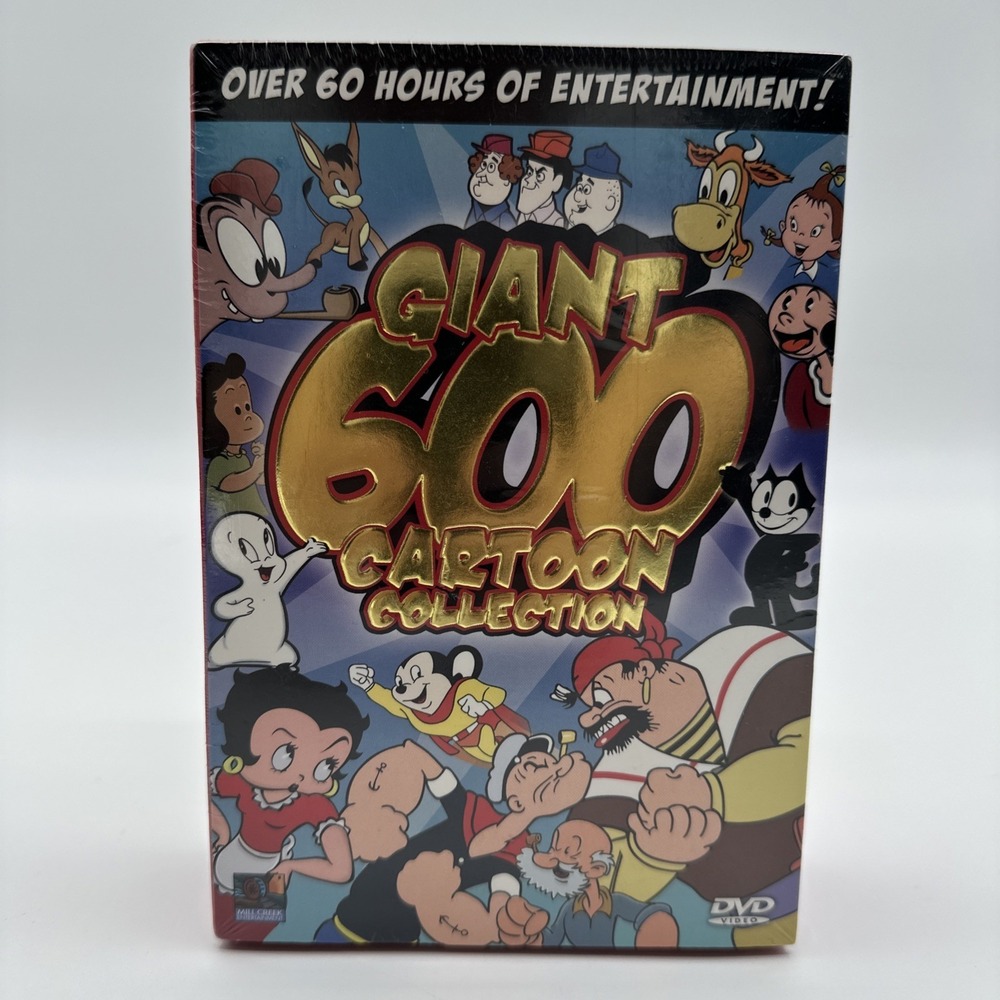 Giant 600 Vintage Cartoon Collection DVD 2008 12 Disc Set‎ Popeye Betty Boop NEW